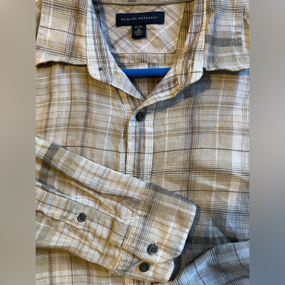 Banana Republic Beige Button Down Shirt
